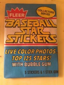 1981 Fleer Baseball Star Stickers Card Pack Dusty Baker Dodgers Showing On Back