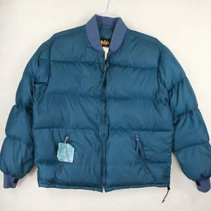 REI Vtg 80s Down Puffer Teal Aqua Green JACKET Coat Men's M - Picture 1 of 11