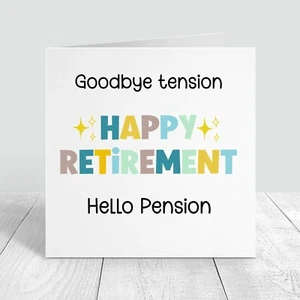 Personalised Happy Retirement Card Funny Coworker Friend Grandma Hello Pension - Picture 1 of 7