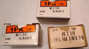 #8 x 3/8" Kreuzschlitz Pan Schrauben 300 Stück Stahl - Bild 1 von 2