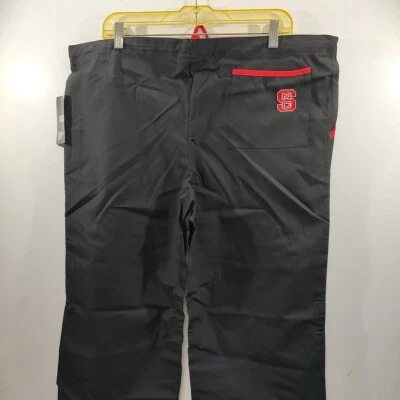 Scrub Pants Women Medium NC State Wolfpack NCSU Black NWT 30" Inseam Drawstring - Image 1 of 4