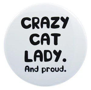 Funny 'CRAZY CAT & DOG LADY' Big Fridge Magnets - 76mm (3") - Picture 1 of 4