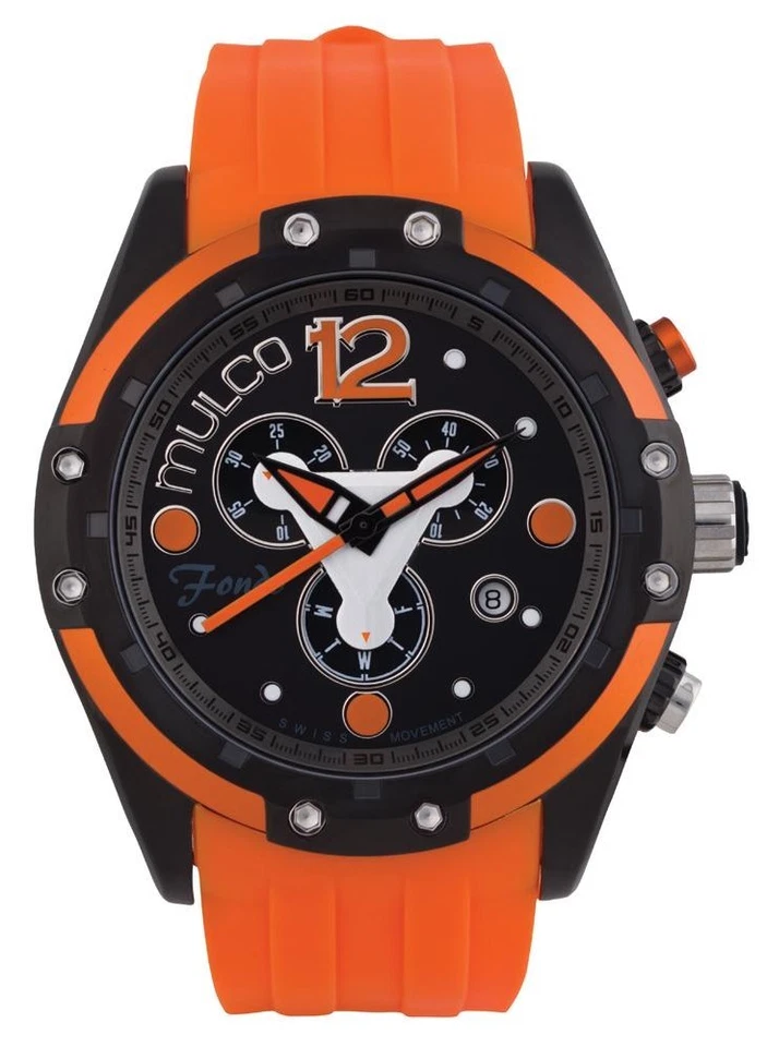 Reloj Mulco Unisex MW1-98485-305 Fondo Triángulo Cronógrafo Movimiento Suizo Foto 1 de 1
