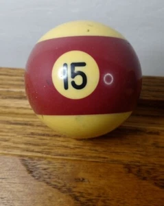 Billiard Pool Ball - #15 Ball - 2 1/4" Diameter - Number 15 - Striped Ball - Picture 1 of 2