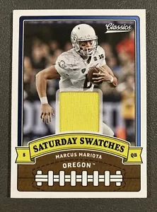 2018 Panini Classics Football Saturday Swatches Marcus Mariota Jersey Card 32 - Picture 1 of 4
