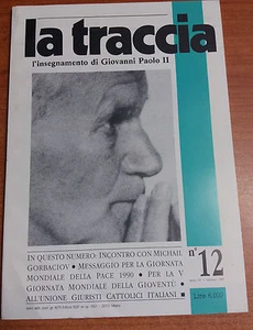 RIVISTA LA TRACCIA L'INSEGNAMENTO DI GIOVANNI PAOLO II GENNAIO 1990 ANNO XI - Picture 1 of 1