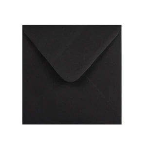 155 x 155 Sobre Cuadrado Negro | Goma | 120gsm V-Flap Sobre Negro - Imagen 1 de 3