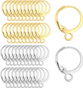 100 Pcs Earring Hooks for Jewelry Making Leverback Earring Hooks Earring Finding - Picture 1 of 1