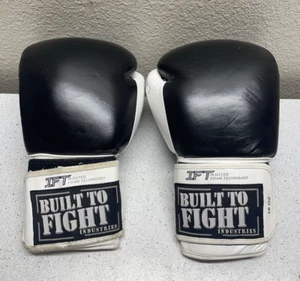 Built To Fight Industries 16oz Boxing Sparing Gloves Black/White Large - Picture 1 of 16