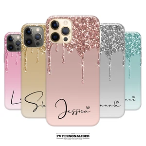 Personalisierte Handyhülle Weihnachtsgeschenk mit individuellem Namen Silikon Cover für iPhone - Bild 1 von 14