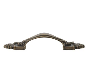 GlideRite 3-1/2" CC Antique Brass Deco Cabinet Hardware Pull - 4116-AB-1 - Picture 1 of 3