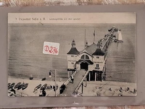 Ak PK Ostseebad Sellin a. Rügen Landungsbrücke von Oben gesehen 1913 D276 - Bild 1 von 6