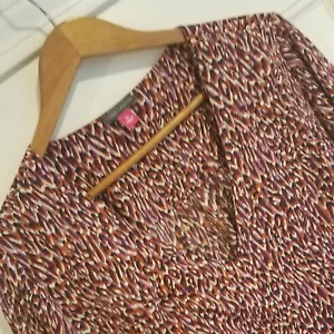 Vince Camuto Blouse Top Bell Sleeve Womens 1X abstract flutter fairy NN15 - Picture 1 of 9