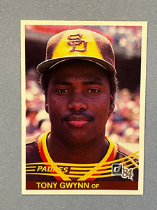 1984 Donruss   Tony Gwynn   2nd Year Card   Card #324   San Diego Padres   HOF