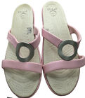 Crocs Cotton Candy Stucco Hilga Slide Womens 9 Pink Sandals