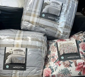 Martha Stewart Set Comfort Cotone Percalle-King/Queen- Varie tra cui scegliere - Foto 1 di 16