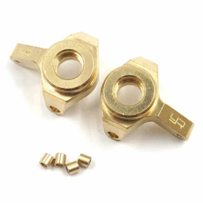 Yeah Racing AXSC-026 Brass Front Steering Knuckles Set : Axial SCX24 - Image 1 of 2