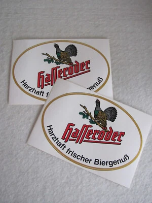 2 Hasseröder Bier Aufkleber "Harzhaft frischer Biergenuß" Bogen ca. 18 x 12,5 cm - Bild 1 von 4