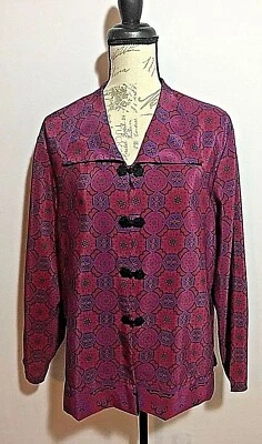 Блузка размер маленький азиатский стиль Leslie Fay на пуговицах милый модный крой - Изображение 1 из 4