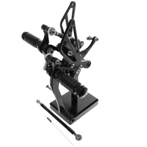 CNC Rearset Footpegs Footrest Pedal Gear Levers Linkage Bar  For YZF R6 19-2002 - Picture 1 of 5