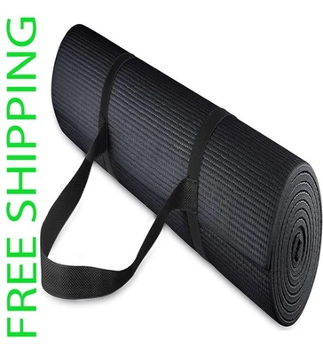 Fitvids 1/4-Inch Yoga Mat High Density Anti-Tear Exercise Mat w/ Carry Strap New - Image 1 of 4