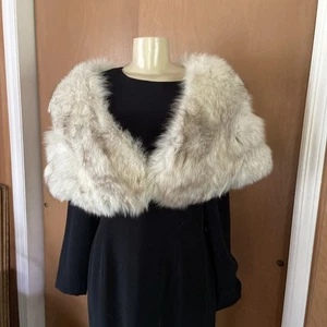 Vintage Fox Fur Shawl 49x15”.  Natural Colors Matched Pelts Hand Stitched * #grc - Picture 1 of 22