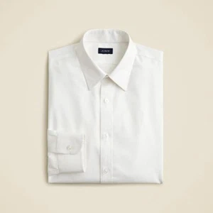 J Crew Point Collar Tall Bowery Wrinkle-Free Dobby Dress Shirt White Size MT NWT - Picture 1 of 5
