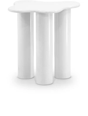 Meridian Furniture 278White-ET Romaine Collection Art Deco End Table - Image 1 of 4