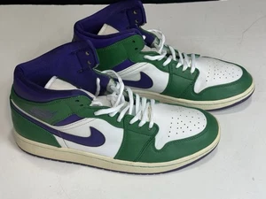 Nike Air Jordan 1 Mid Herren 10,5 Hulk Lila/Grün Turnschuhe 554724-300 - Bild 1 von 7