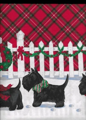 De Colección Daisy Kingdom #1195 Negro Scottie Perro Cuadros Tartán Terrier Border Por POR Y Foto 1 de 4