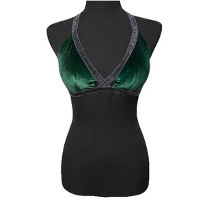 Lunalae Polewear Tanz Top BH Sienna Samt Grün Größe 6 - Bild 1 von 4