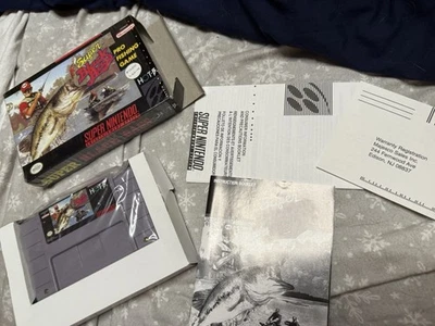 Super Black Bass Super Nintendo SNES 1991 Complete CIB Authentic Game - Tested - Image 1 of 4