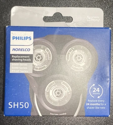 Cabezales de Afeitado PHILIPS Norelco Repuesto Afeitadora Serie 5000 SH50 | Caja Abierta/NUEVA Foto 1 de 3