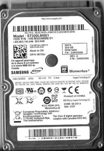 Samsung ST320LM001 320GB Sata Hard Drive P/N: HN-M320MBB/D1 F/W: 2AR20004 - Picture 1 of 2