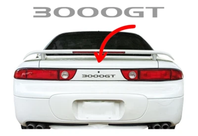 Calcomanía de vinilo central 3000GT repuesto para emblema de parachoques trasero Mitsubishi Foto 1 de 2