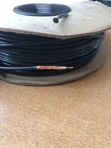 URM76 Coaxial Cable 50 Ohm 7 x 0.32mm Black PVC 10 METRES W26 - Picture 1 of 1