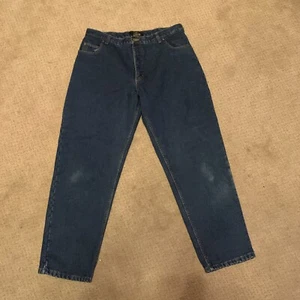 Redhead Insulated Red Fleece Lined Blue Denim Jean Pants Men's 38 x 32 - Picture 1 of 7
