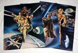 OLD 1978 STAR WARS, 3 POSTER SET, EACH 18" X 22", NEW OLD P&G STOCK, BEAUTIFUL! - Picture 1 of 7