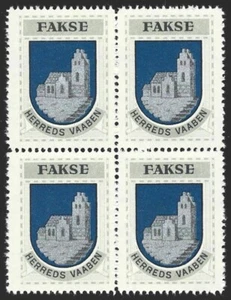 Denmark 1940-42 FAKSE Cinderella BLOCK from Jensen's Arms Series VF-NH - Picture 1 of 2