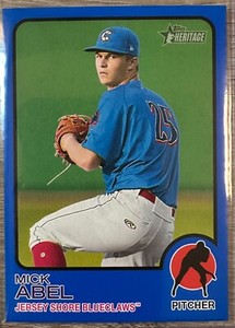 MICK ABEL 2022 TOPPS HERITAGE MINOR LEAGUE BLUE ERROR PARALLEL #88/99 #173