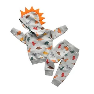 Toddler Infant Baby Boy Clothes Colored Dinosaurs Long Sleeve Hoodie Tops Swe... - Picture 1 of 7