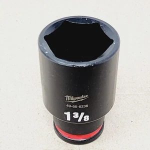 Milwaukee Tool 49-66-6236 1/2" Drive Deep Impact Socket 1 3/8 In Size 6 Pnt Deep - Picture 1 of 4