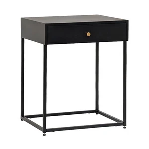 tavolino osoltus Cube con cassetto design industriale nero black - Foto 1 di 5