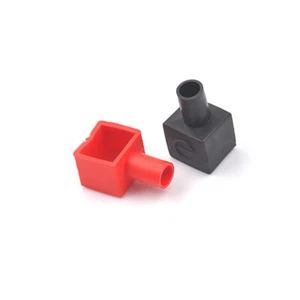 2Pcs Motorcycle Terminal Rubber Covers Battery Sleeve Insulation .AU _af - Picture 1 of 6