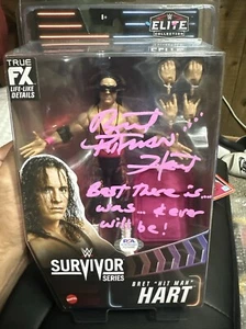Bret Hart Signed Figure Survivor Series Inscriptions PSA - Picture 1 of 3