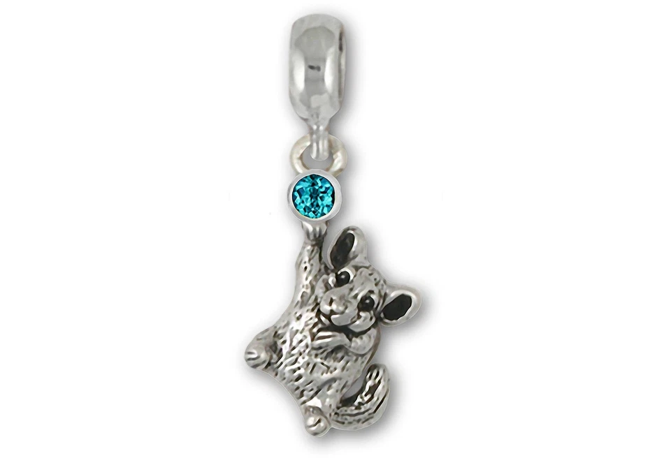 Chinchilla Jewelry Sterling Silver Handmade Chinchilla Charm Slide This Charm Wi - Image 1 of 1
