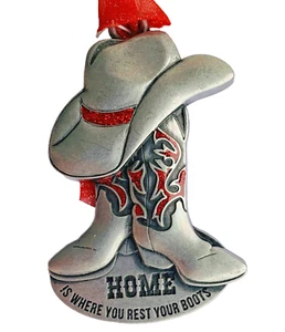 Home is Where You Rest your Boots Christmas Ornament Cowboy Hat Gloria Duchin - Picture 1 of 10