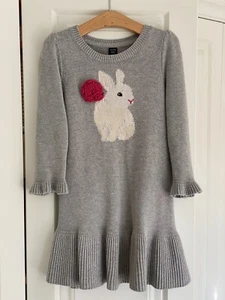 GAP Grey Knitted toddler Bunny Girl Dress 3yrs - Picture 1 of 3