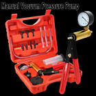 Vacuum Pump Gauge Tester Kit Tools Hand Operated Car Brake Bleeder DIY Tool Case