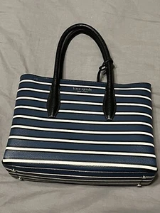 Kate Spade Eva Stripe Small Zip Top Satchel New Without Tags - Picture 1 of 8